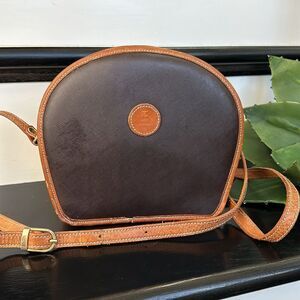 Vintage Ted LAPIDUS genuine leather collectors shoulder, Crossbody handbag purse